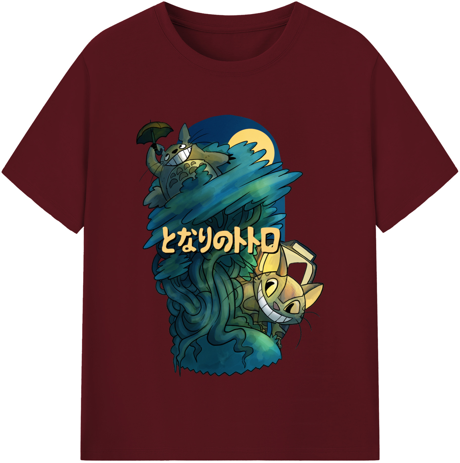（画像用） となりのトトロ 草壁メイ 草壁サツキ My Neighbor Totoro Satsuki Kusakabe Mei Kusakabe 綿100％半袖Tシャツ（フロントプリント）